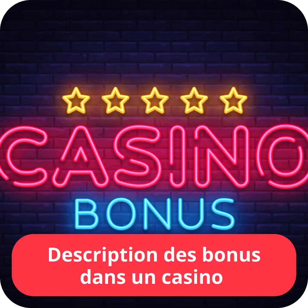 Description des bonus dans un casino 